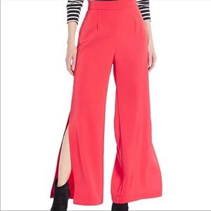 BB Dakota NWT Red wide leg pants with slit size 8